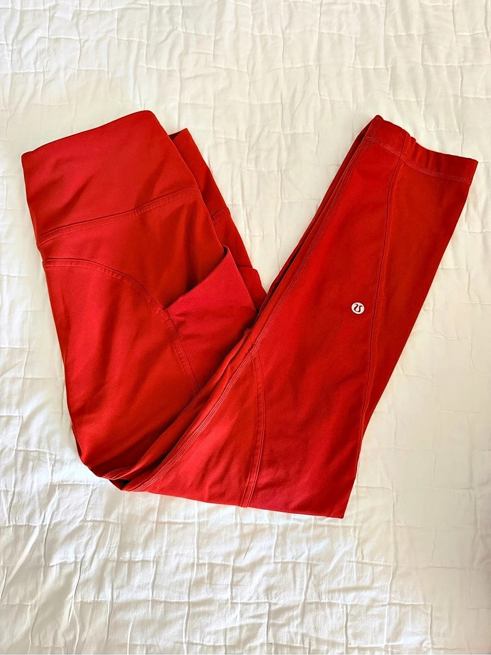 lululemon All the Right Places High Rise Crop 23”Leggings Size 10 in Cayenne